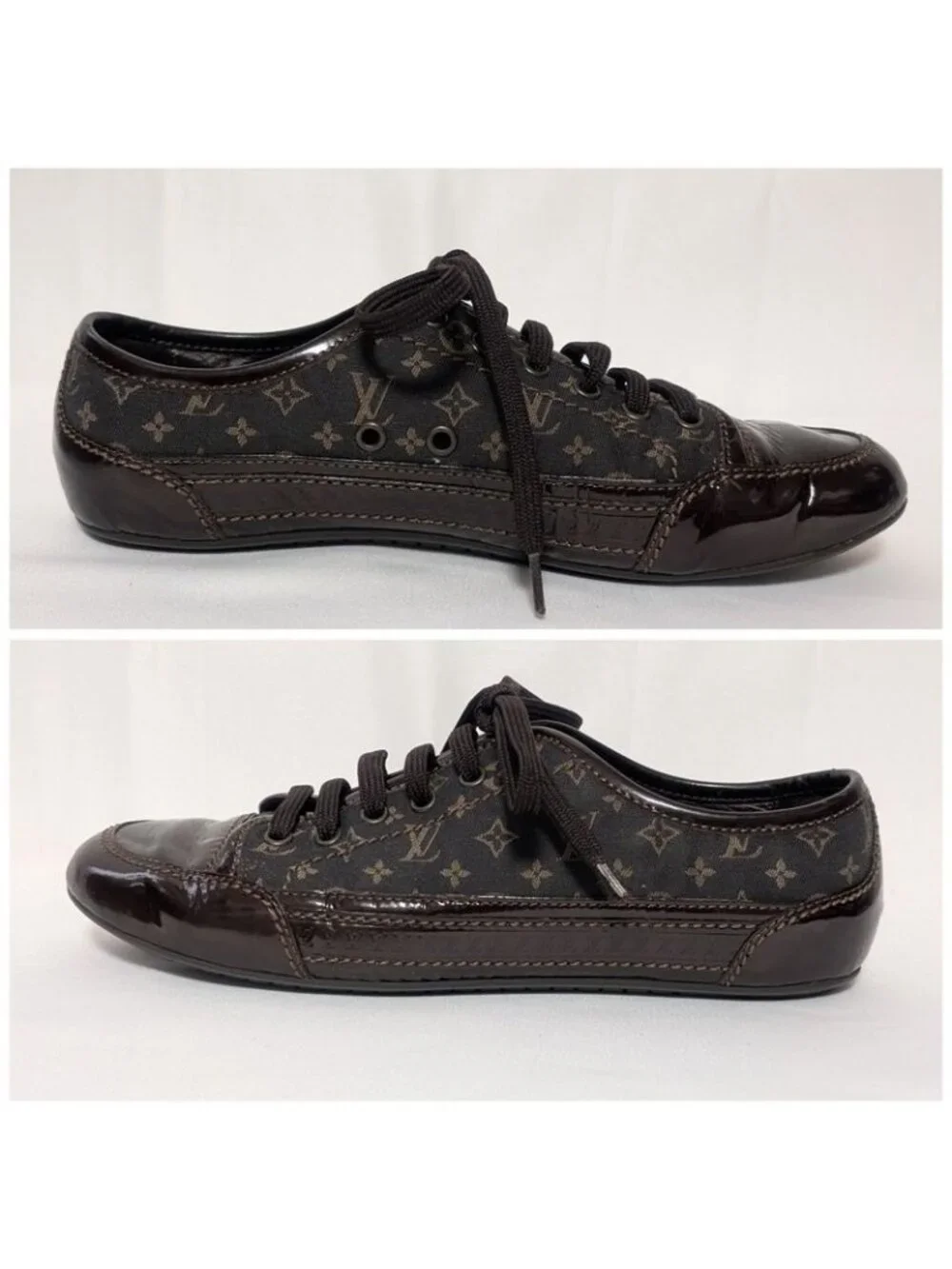 Louis Vuitton Sneakers Monogram Mini Canvas Patent - Picture 2 of 10